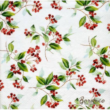 Serwetka do decoupage firmy AMBIENTE czerwone owoce 33x33cm